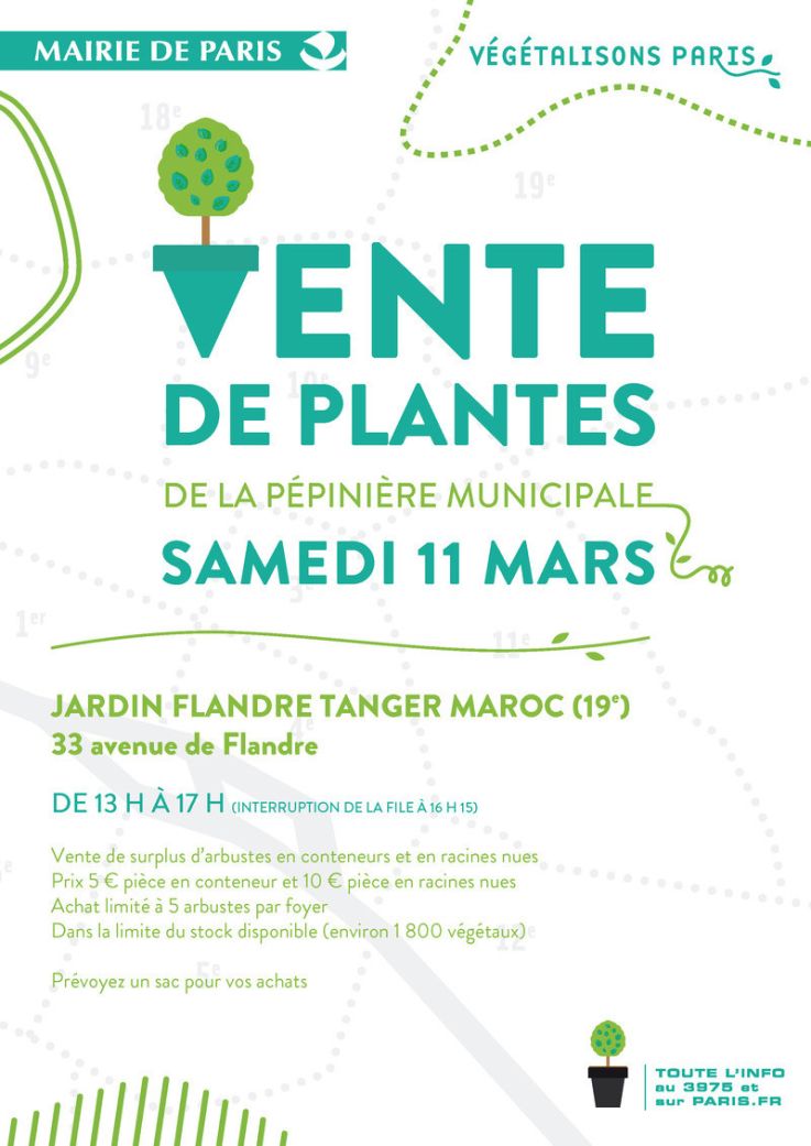 Vente de plantes de la Mairie de Paris