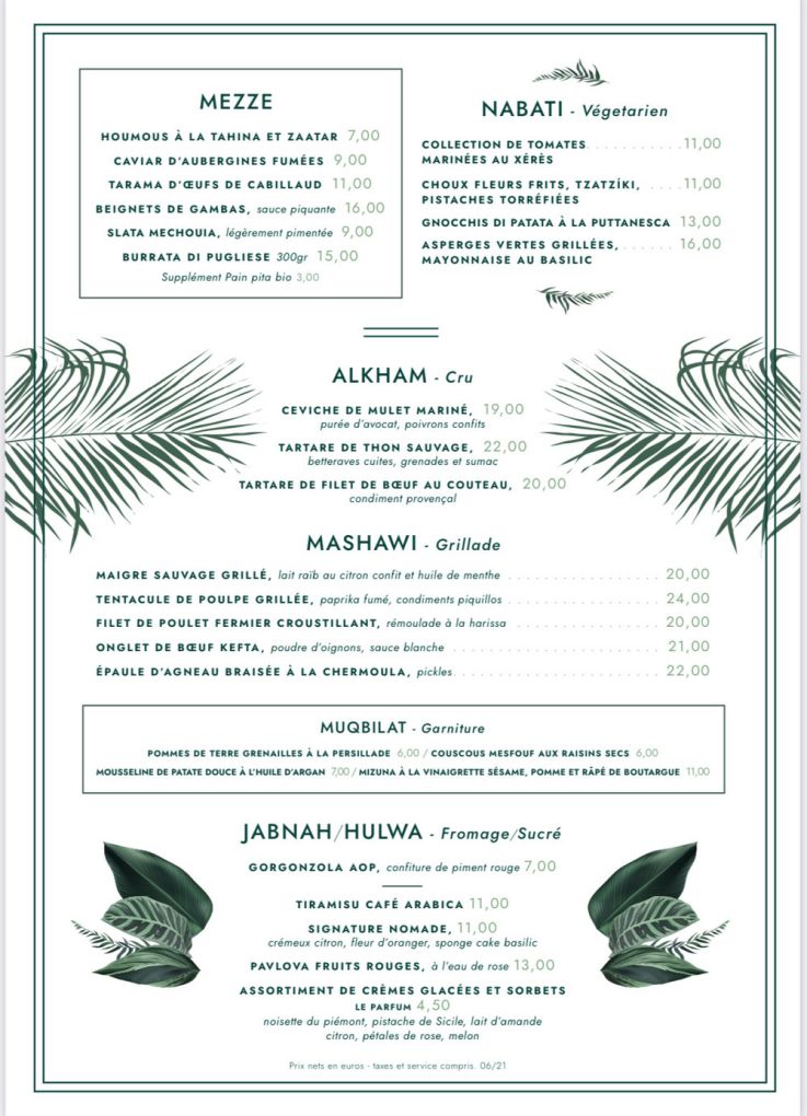 Manzili, le restaurant de Mohamed Cheikh,Top Chef 2021, au Jardin des Plantes 