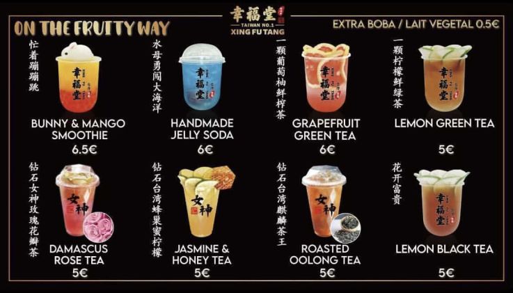 Xing Fu Tang République, Bubble tea et nouvelles glace Bubble