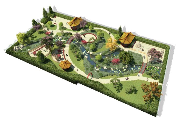 Le Jardin japonais du Square Médéric à Colombes