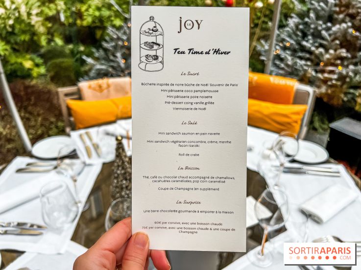 Le nouveau tea time du Joy à l'Hôtel Fouquet's Paris - menu - carte