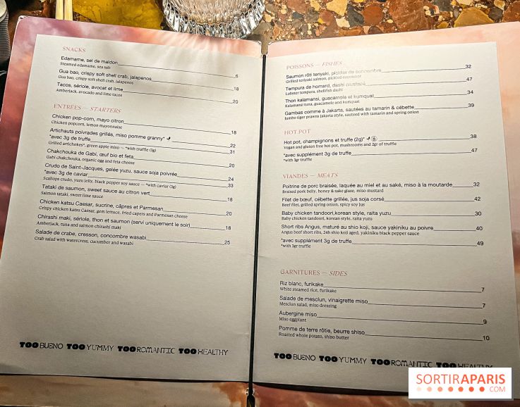 Too Restaurant, le restaurant panoramique de Paris, menu et photos