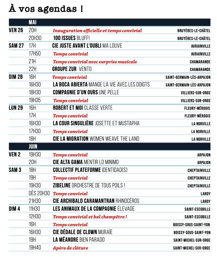 Festival de jour // de nuit 2023 : spectacles de rue gratuits en Essonne