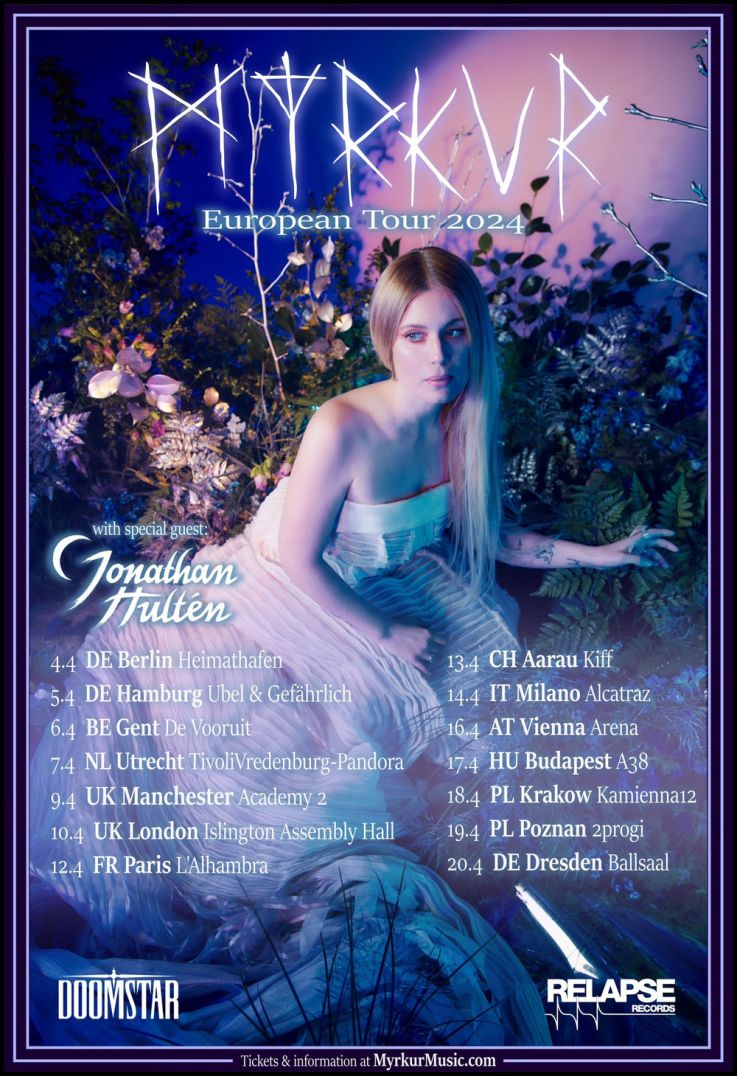 Myrkur en concert à l'Alhambra à Paris en avril 2024