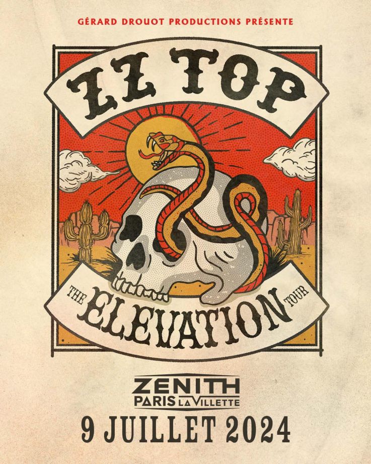 ZZ Top en concert au Zénith de Paris en juillet 2024