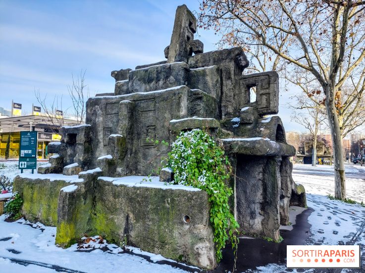 Insolite : quelle est cette sculpture en forme de visage inca à Paris ?