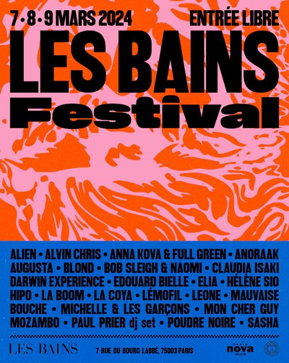 Les Bains Festival 2024 à Paris : Alien, Anoraak, Alvin Chris... la programmation
