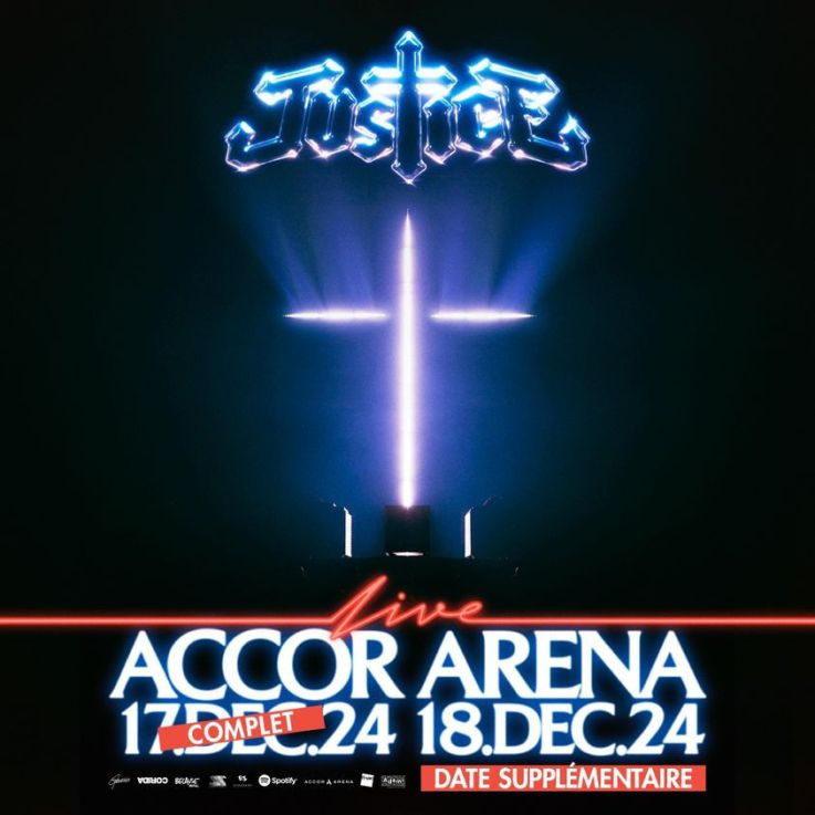 Justice en concert à l'Accor Arena de Paris en décembre 2024, date supplémentaire