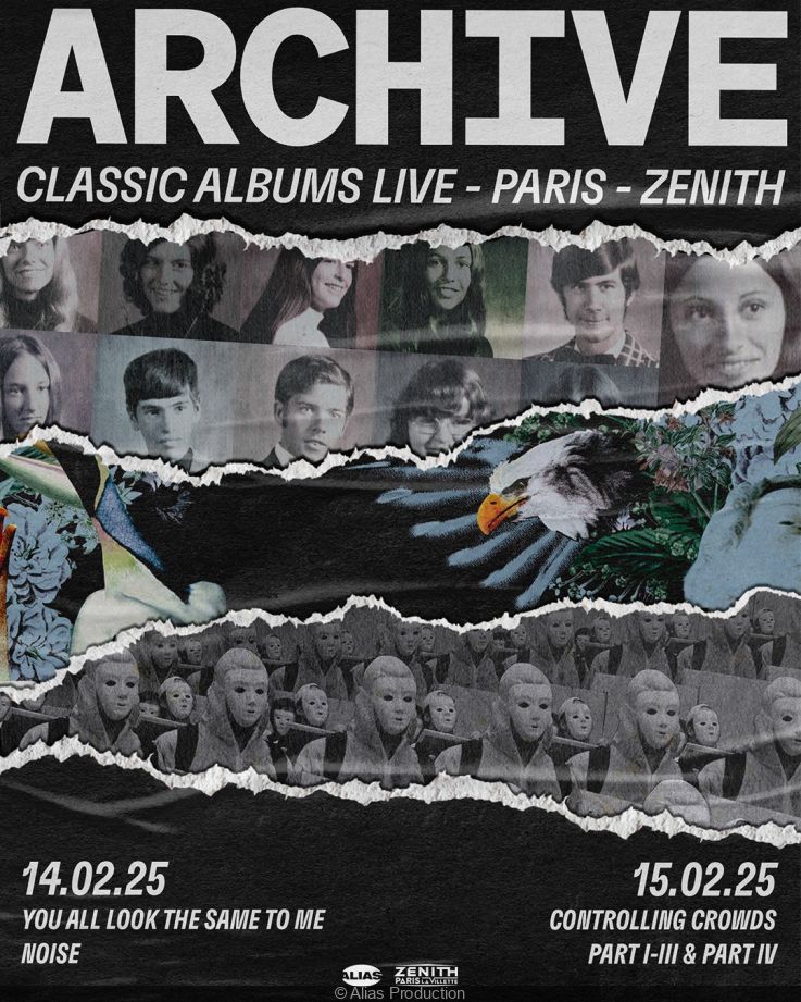 Archive en concert au Zénith de Paris en février 2025