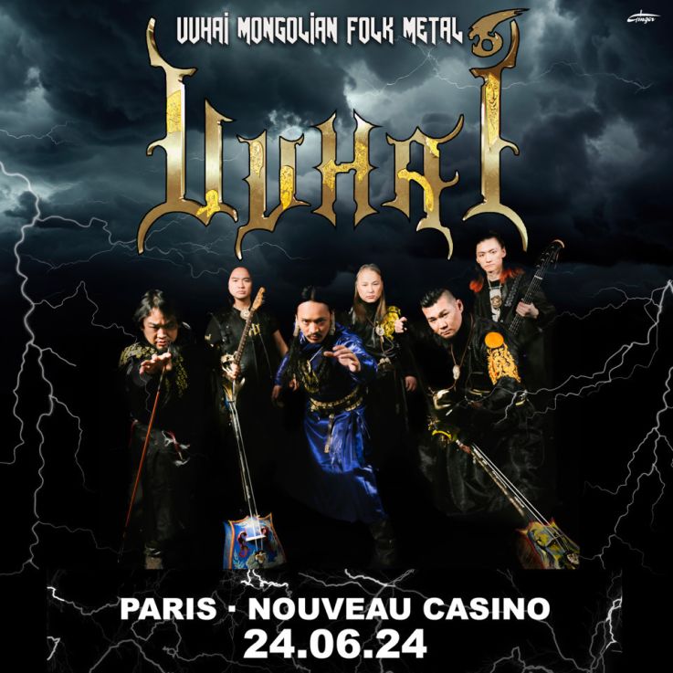 Uuhai, le groupe de folk metal mongol, en concert au Nouveau Casino en juin 2024