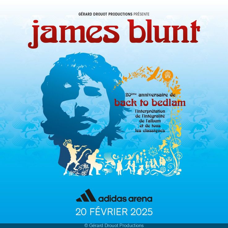 James Blunt en concert à l’Adidas Arena à Paris en février 2025