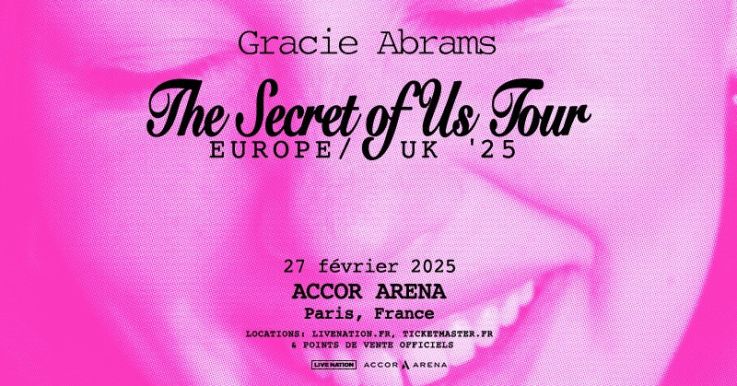 Gracie Abrams en concert à l’Accor Arena de Paris en février 2025