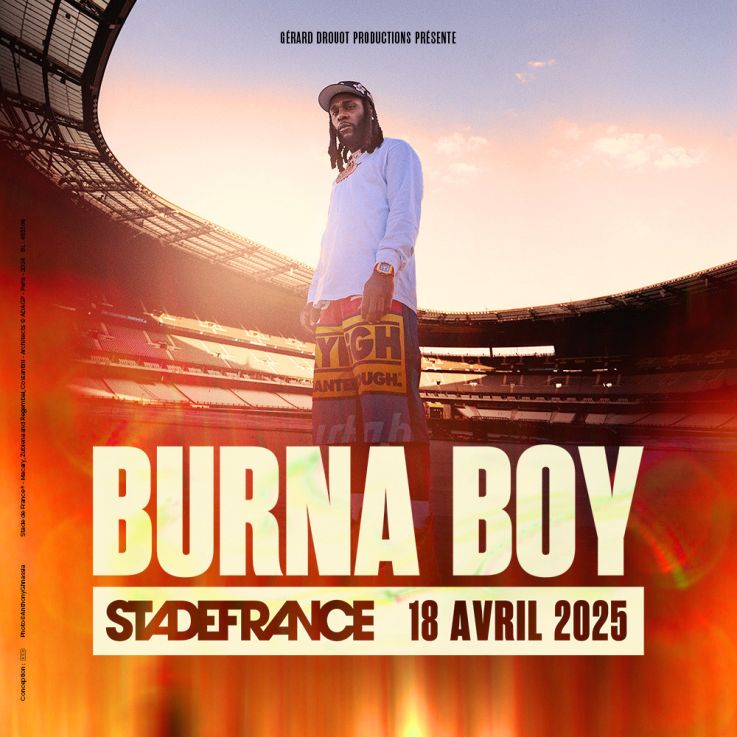 Burna Boy en concert au Stade de France en avril 2025