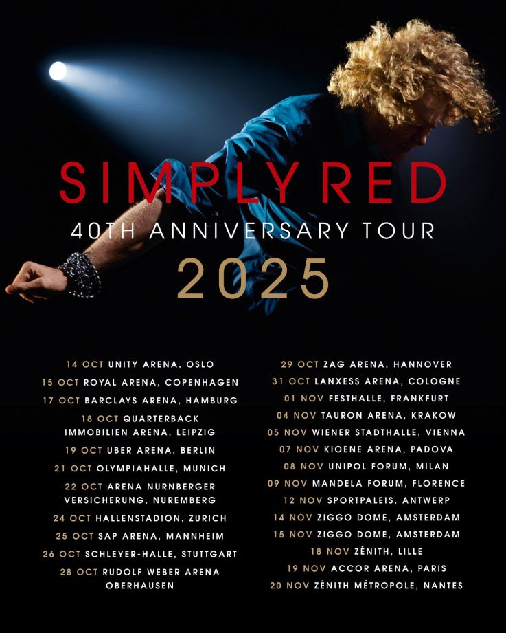 Simply Red en concert à l’Accor Arena de Paris en novembre 2025
