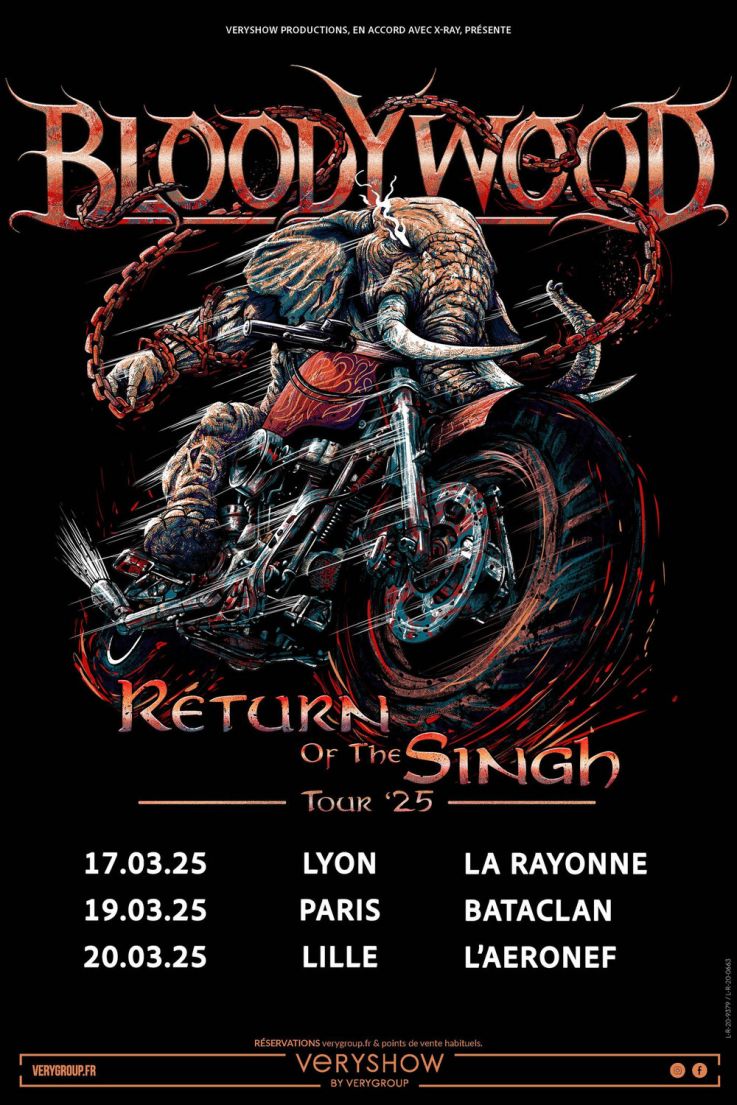 Bloodywood en concert au Bataclan à Paris en mars 2025