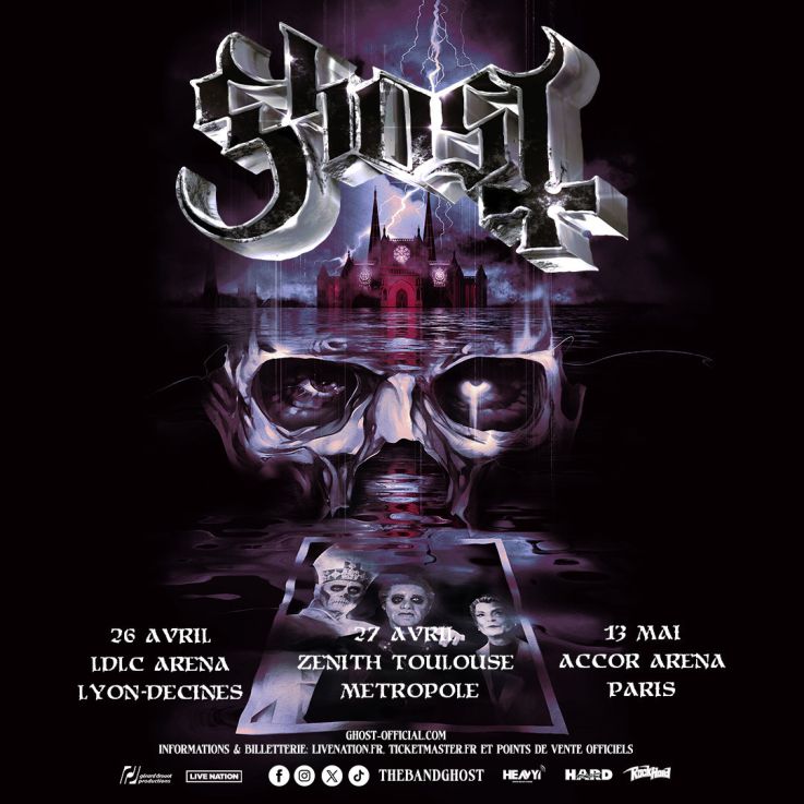 Ghost en concert à l’Accor Arena de Paris en mai 2025