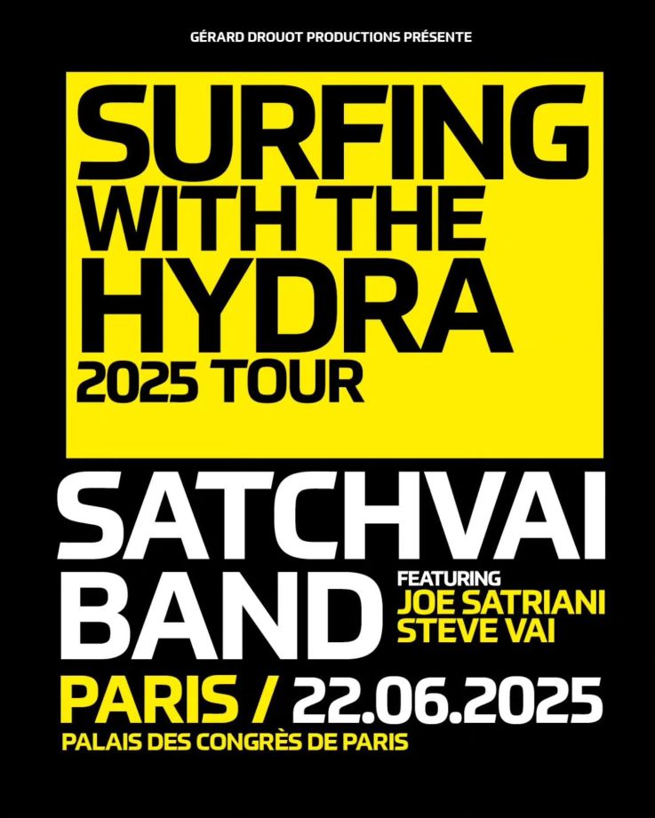 Satchvai Band : Joe Satriani et Steve Vai en concert au Palais des Congrès à Paris en 2025