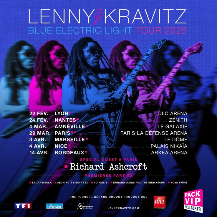 Lenny Kravitz à Paris La Défense Arena : quelles sont les premières parties ?