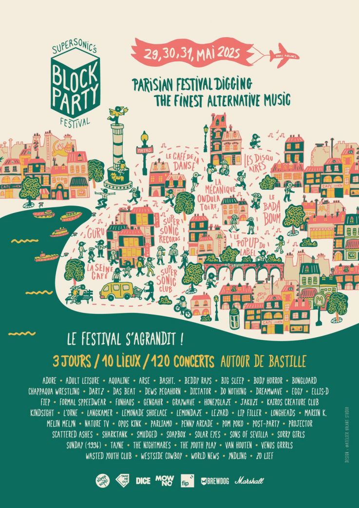 Supersonic’s Block Party 2025 à Paris : le festival dédié à la scène rock indé internationale