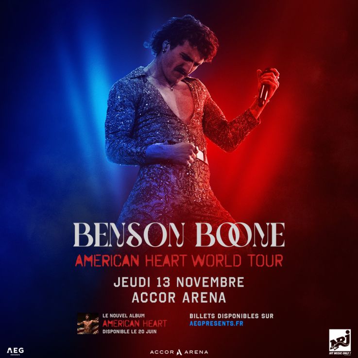 Benson Boone en concert à l'Accor Arena de Paris en novembre 2025