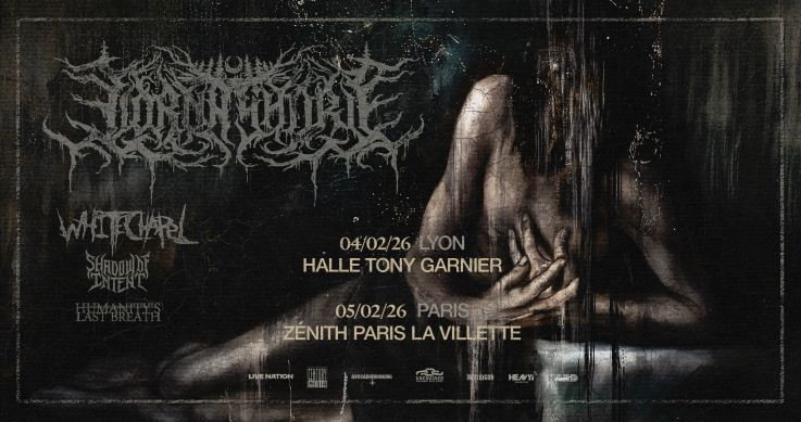 Lorna Shore en concert au Zénith de Paris en février 2026