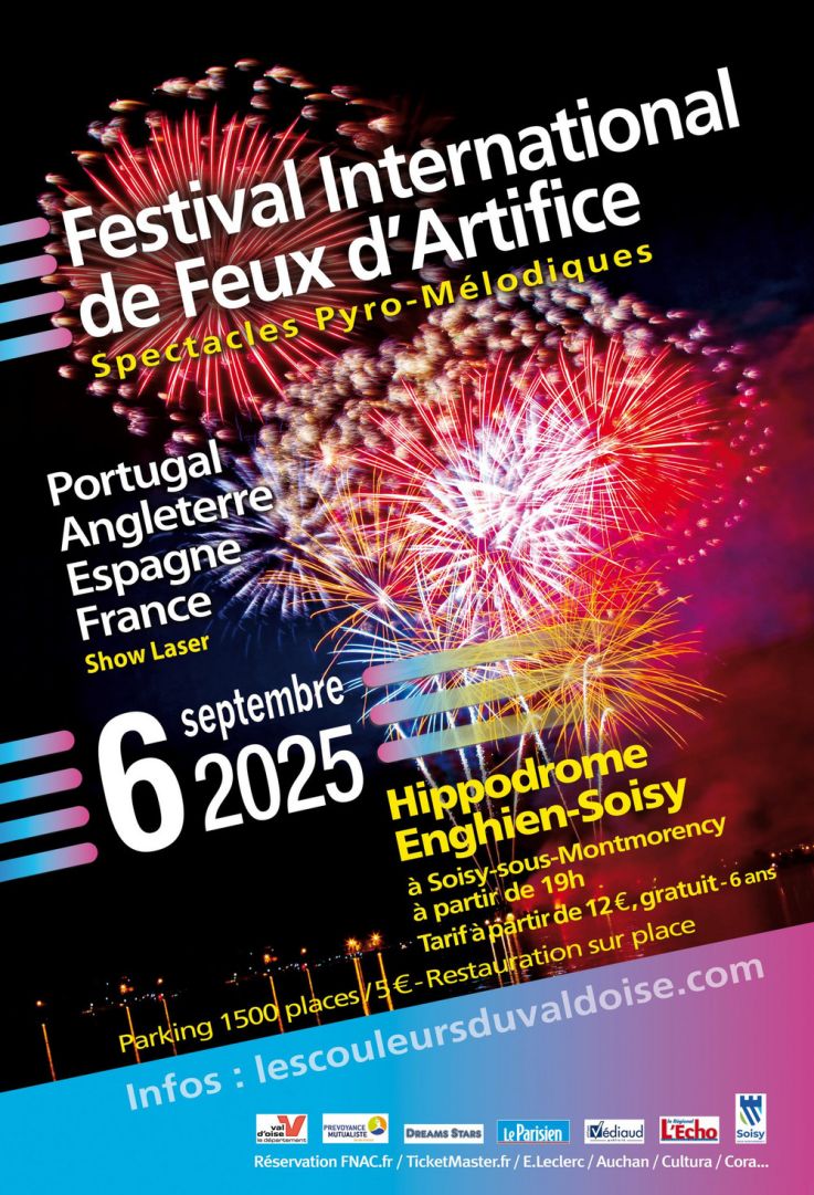 Festival international de feux d'artifice 2025 à l'hippodrome d'Enghien-Soisy