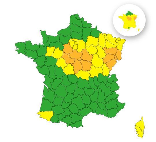 Pluie-inondation : Paris et l'Île-de-France en vigilance jaune ce mercredi