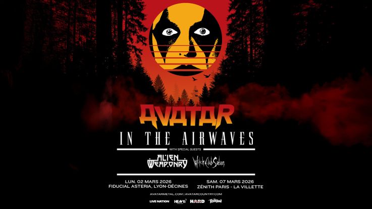 Avatar en concert au Zénith de Paris en 2026 : quelles sont les premières parties ?