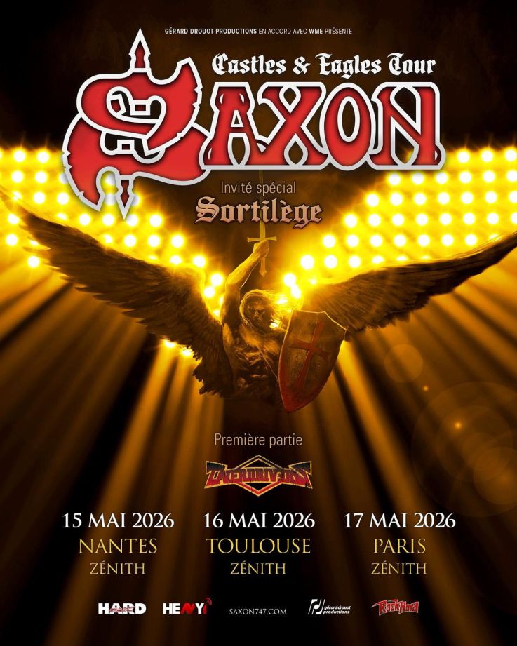 Saxon : le concert au Zénith de Paris reporté en mai 2026