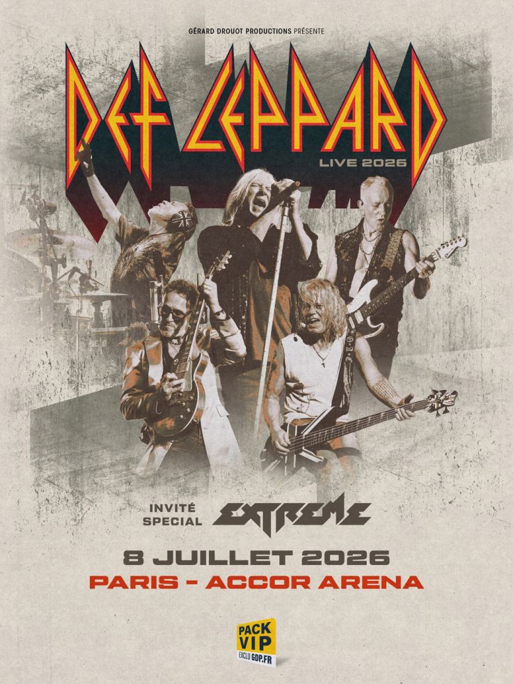 Def Leppard en concert à l'Accor Arena de Paris en juillet 2026