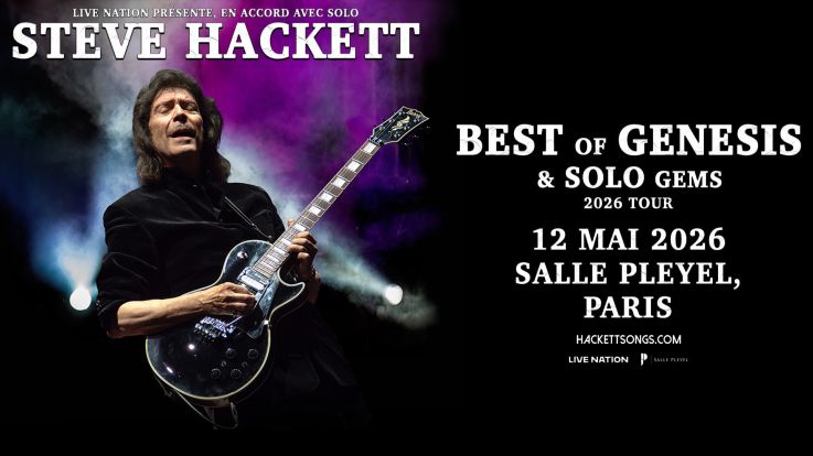 Steve Hackett en concert à Salle Pleyel à Paris en 2026 pour le "Best Of Genesis & Solo Gems Tour"
