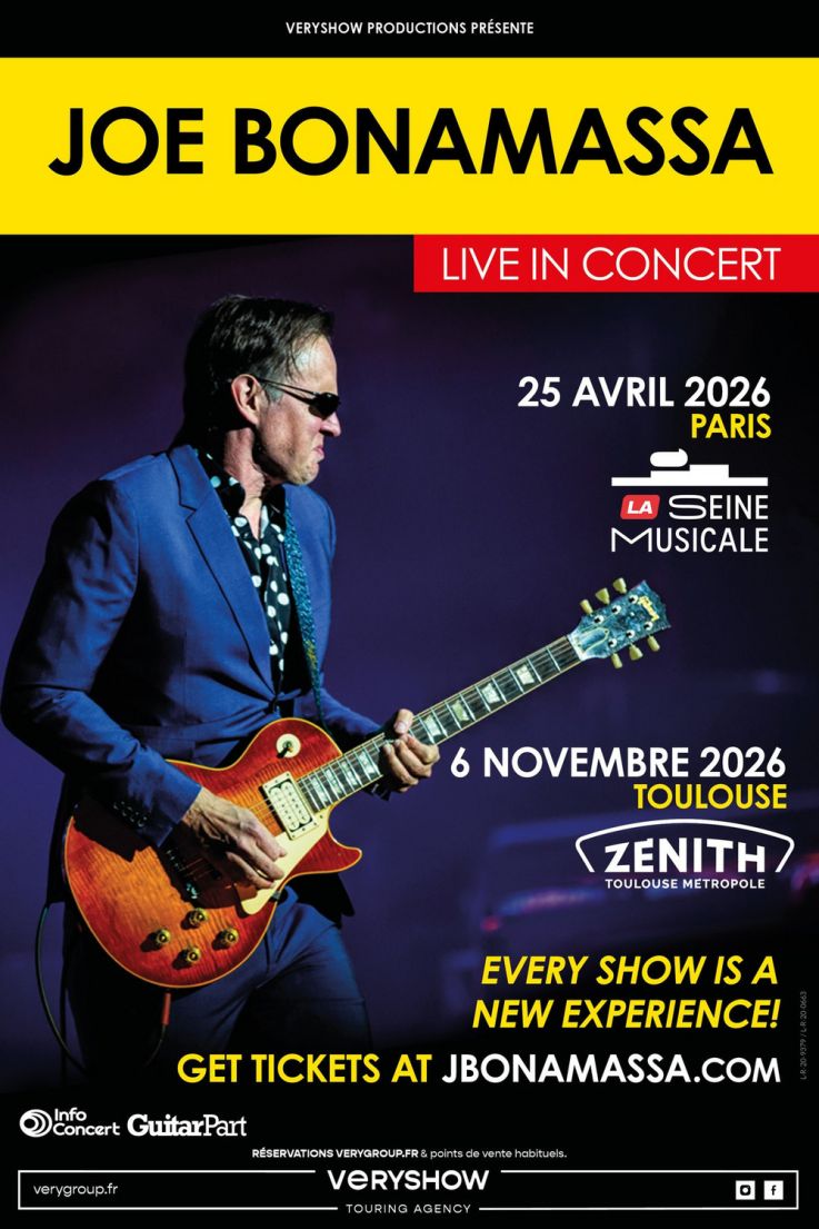 Joe Bonamassa en concert à la Seine musicale en avril 2026