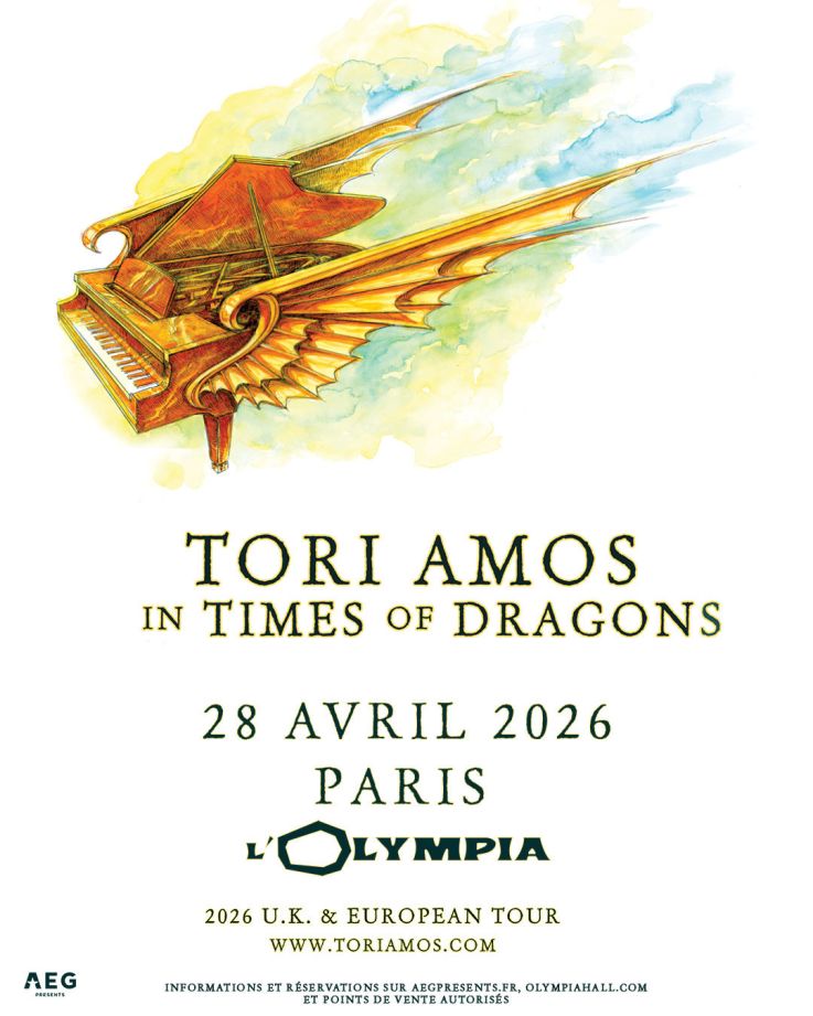 Tori Amos en concert à l'Olympia à Paris en avril 2026