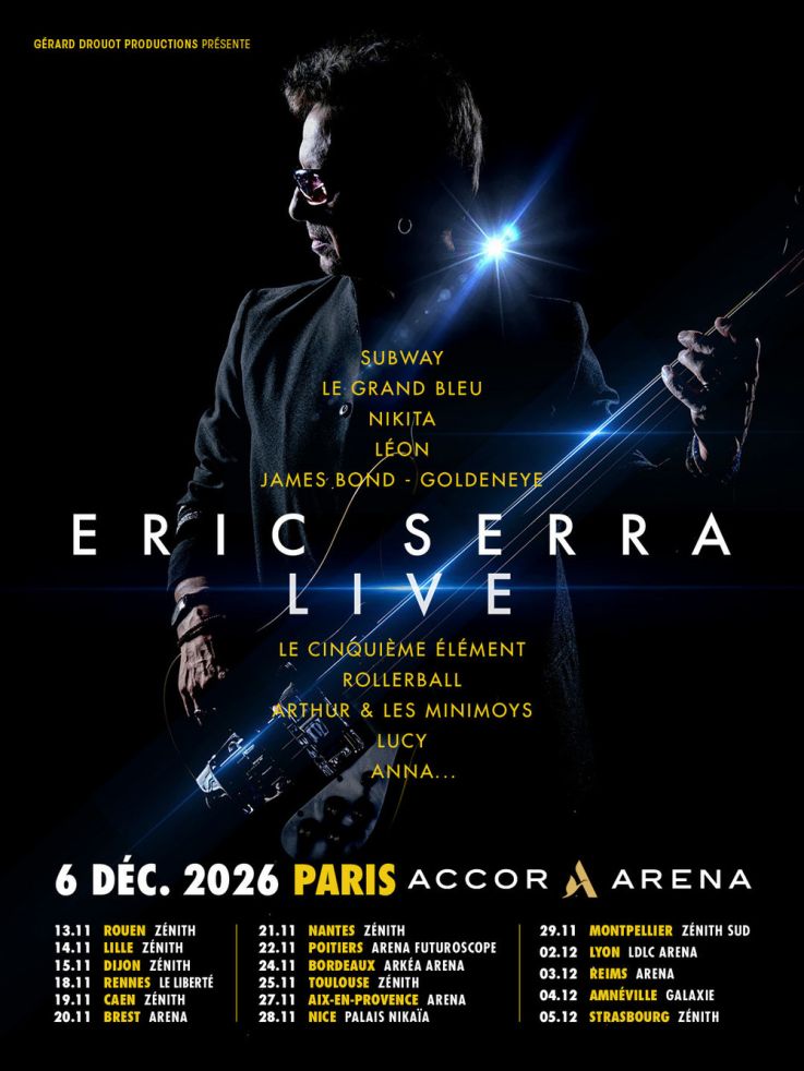 Éric Serra en concert à l'Accor Arena de Paris en décembre 2026