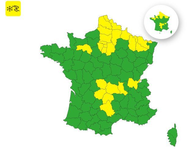 Neige et verglas : Paris et l'ensemble de l'Île-de-France en vigilance jaune