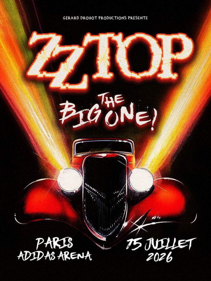ZZ Top en concert à l'Adidas Arena à Paris en juillet 2026