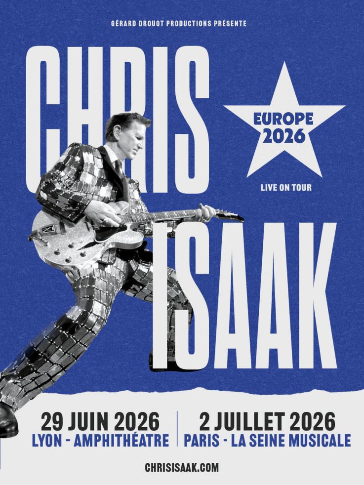 Chris Isaak en concert à la Seine musicale à Paris en juillet 2026
