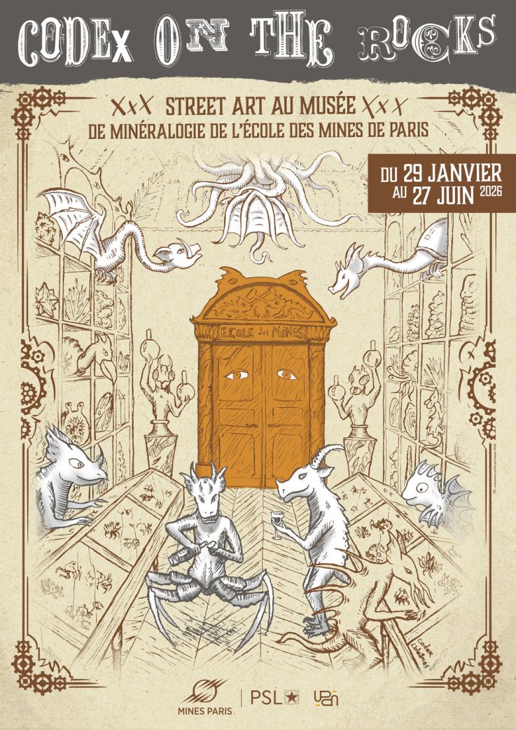 Codex on the Rocks : du street art au Musée de Minéralogie de l'École des Mines de Paris 
