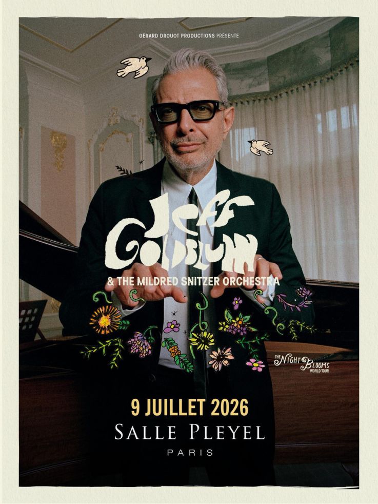 Jeff Goldblum & The Mildred Snitzer Orchestra en concert à la Salle Pleyel à Paris en juillet 2026