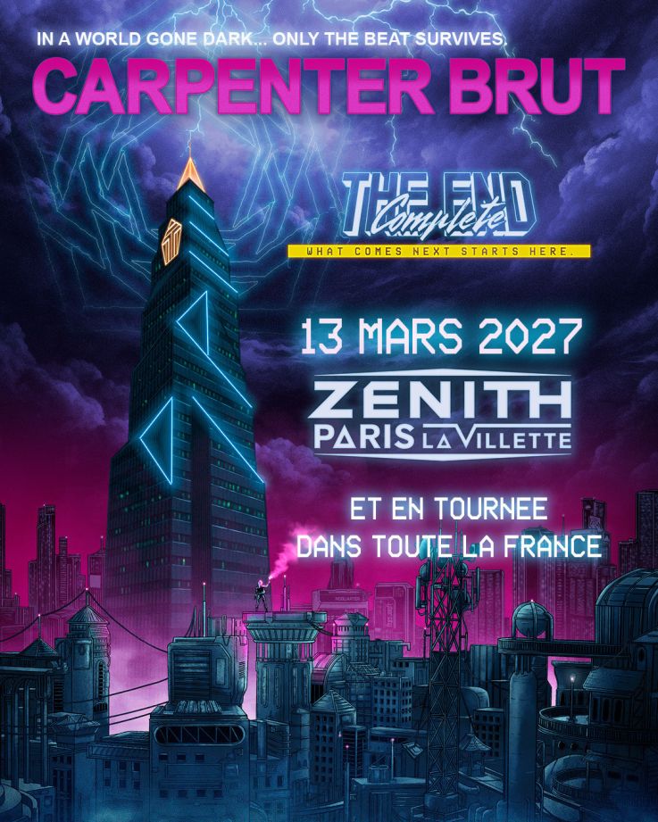 Carpenter Brut en concert au Zénith de Paris en mars 2027