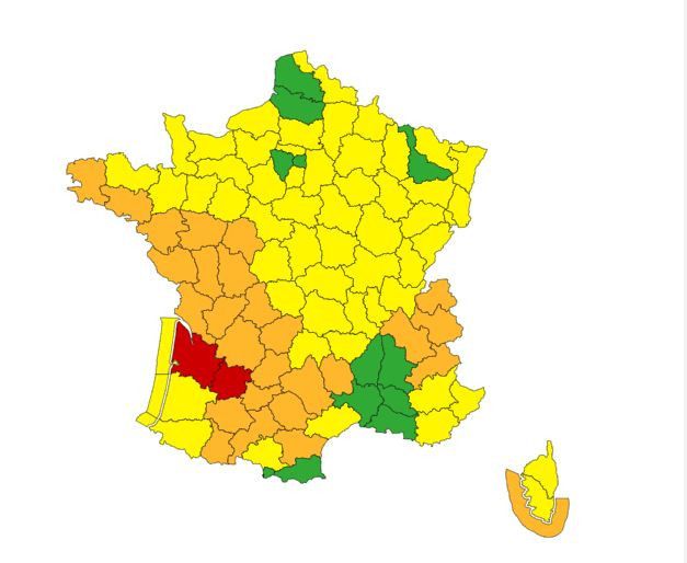Pluie-inondation : deux départements d'Île-de-France en alerte jaune ce vendredi