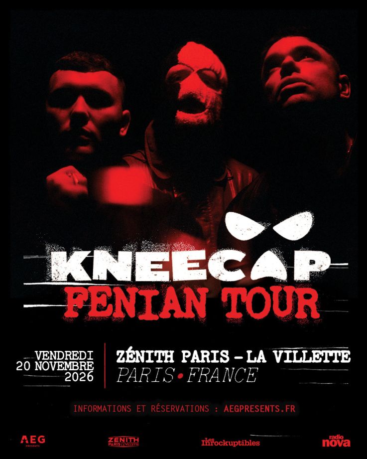 Kneecap en concert au Zénith de Paris en novembre 2026