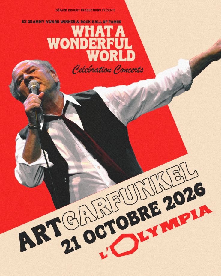 Art Garfunkel en concert à l'Olympia à Paris en octobre 2026