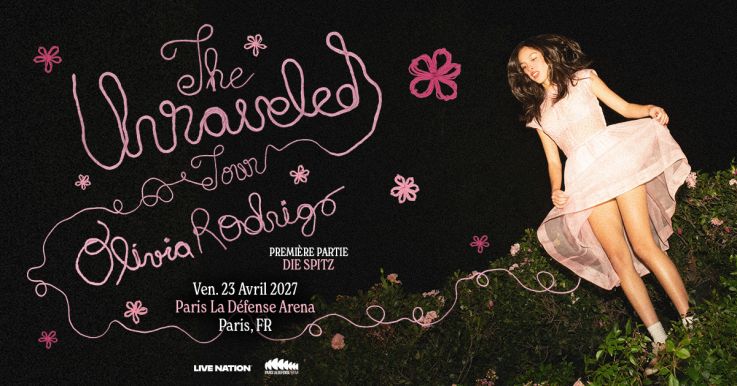Olivia Rodrigo en concert à Paris La Défense Arena en avril 2027 