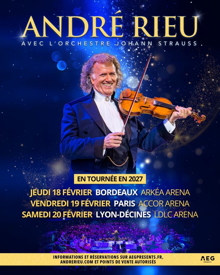 André Rieu en concert à Paris Bercy en février 2027