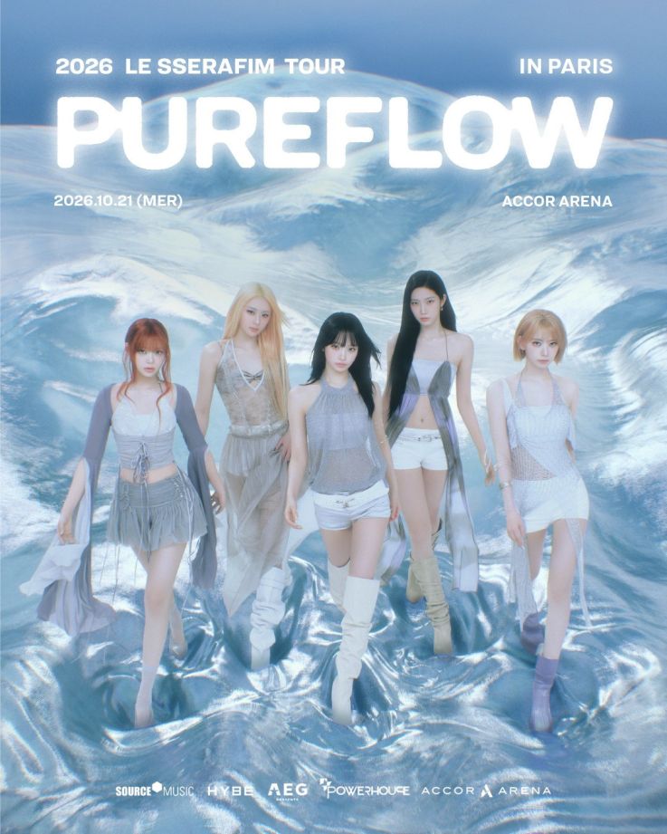 Le Sserafim, le groupe de K-pop féminin, en concert à Paris Bercy en octobre 2026