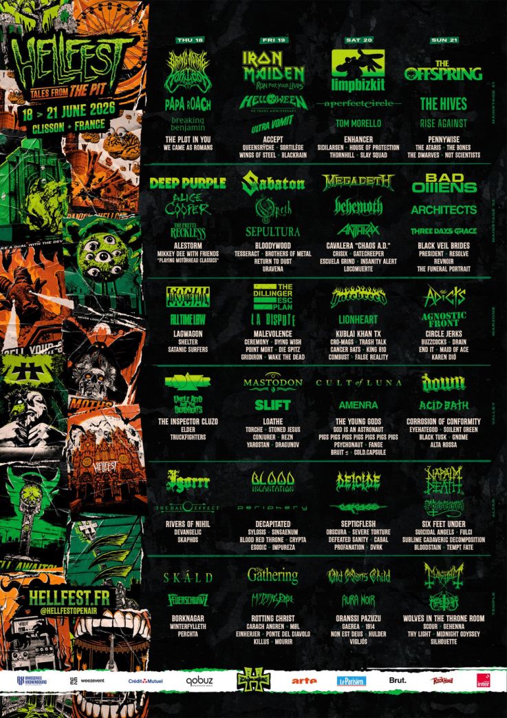 Hellfest 2026 : programmation complète et horaires des concerts