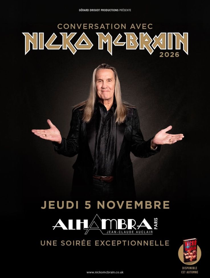 Nicko McBrain : une soirée spéciale avec l'ancien batteur d'Iron Maiden à l'Alhambra à Paris