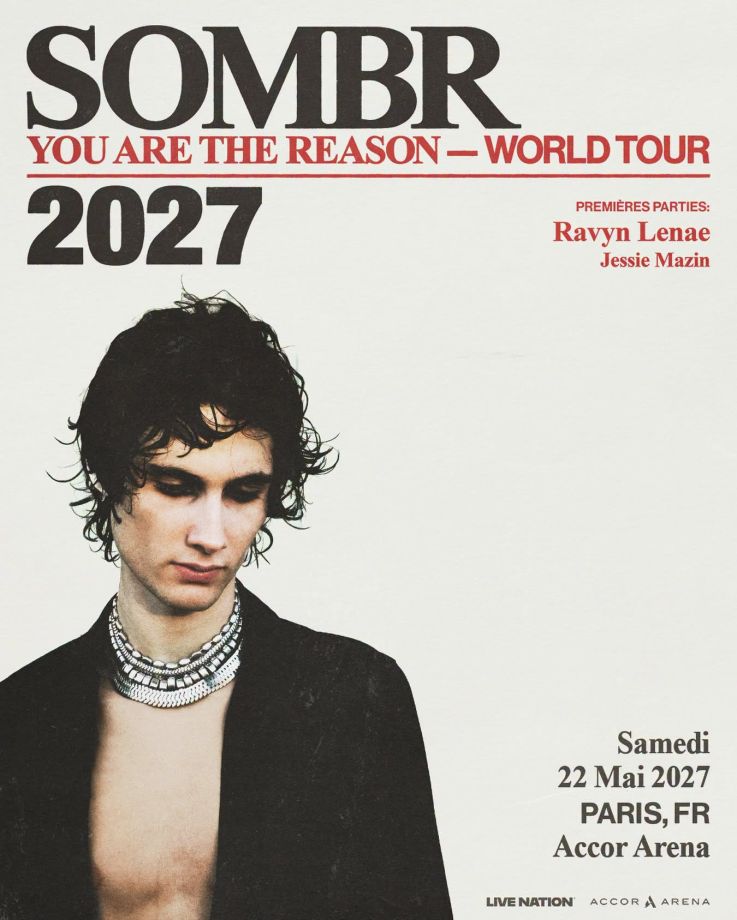 Sombr en concert à Paris Bercy en mai 2027