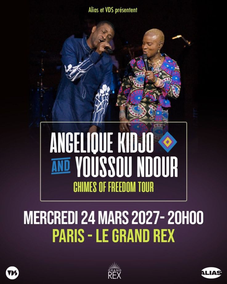 Angélique Kidjo et Youssou Ndour en concert au Grand Rex à Paris en mars 2027